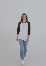 Load and play video in Gallery viewer, Unisex ¾ Sleeve Raglan Shirt  Tultex 245.mp4