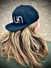 Load image into Gallery viewer, Snapback Hat - Black w/ White Logo - Original