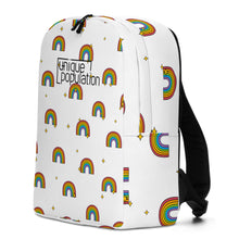 Load image into Gallery viewer, Backpack - White w/ Rainbows