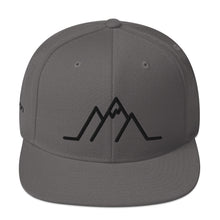 Load image into Gallery viewer, Snapback Hat - Mountain w/ Black Logo