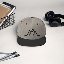 Load image into Gallery viewer, Snapback Hat - Mountain w/ Black Logo
