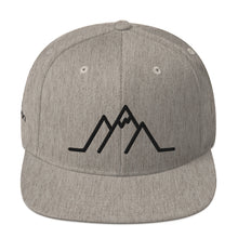 Load image into Gallery viewer, Snapback Hat - Mountain w/ Black Logo