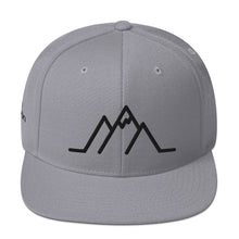 Load image into Gallery viewer, Snapback Hat - Mountain w/ Black Logo