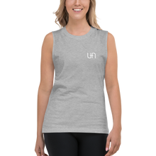 Load image into Gallery viewer, Muscle Shirt - Black w/ White Logo