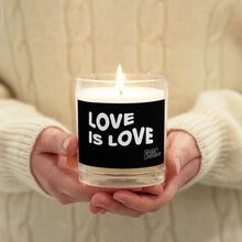 Load image into Gallery viewer, Love is Love Unique Population Glass Jar Soy Wax Candle
