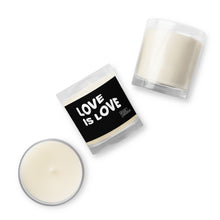 Load image into Gallery viewer, Love is Love Unique Population Glass Jar Soy Wax Candle
