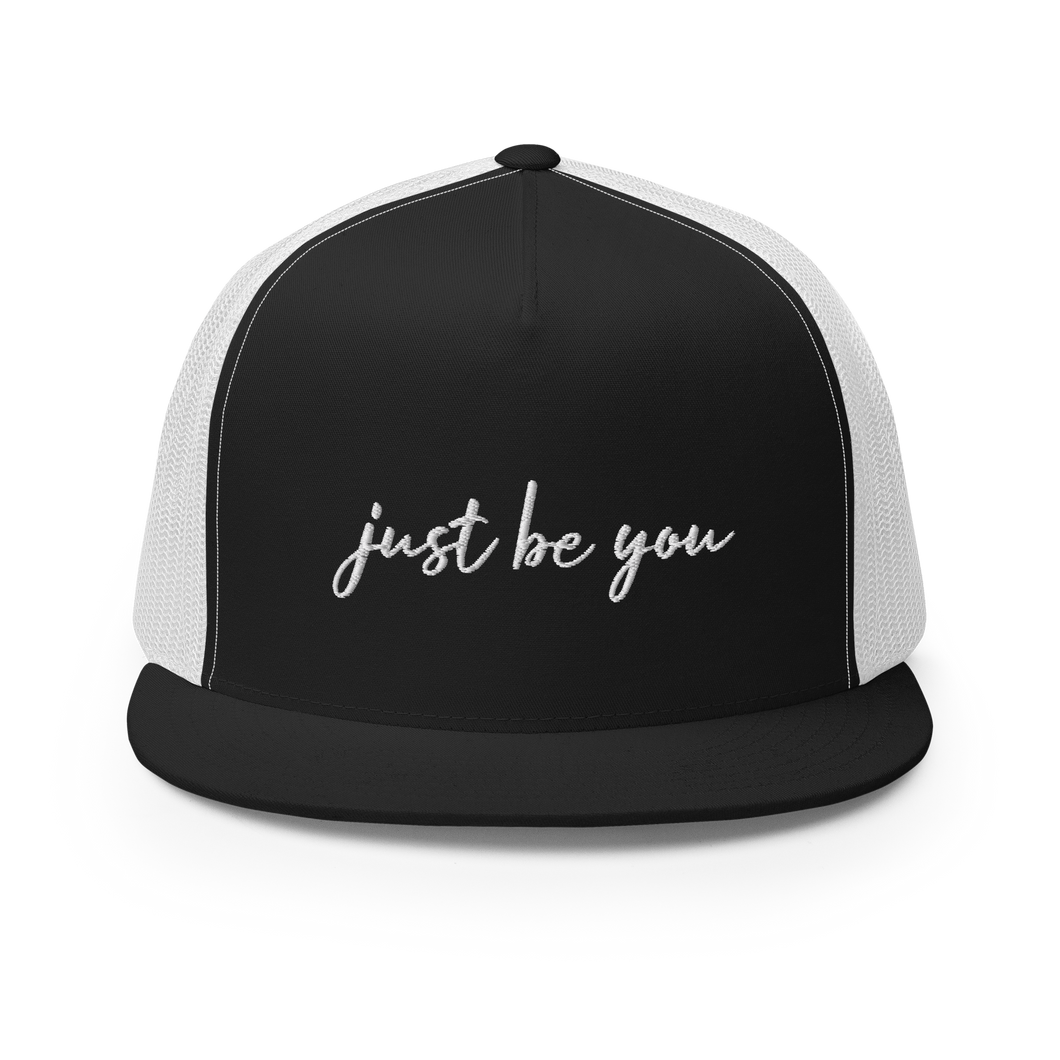 Trucker Cap - Just Be You - Black w/ White Logo