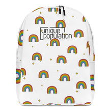 Load image into Gallery viewer, Backpack - White w/ Rainbows
