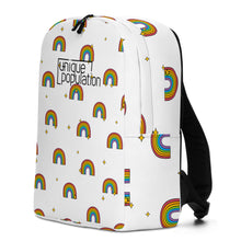 Load image into Gallery viewer, Backpack - White w/ Rainbows
