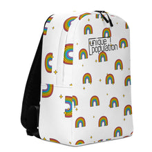 Load image into Gallery viewer, Backpack - White w/ Rainbows
