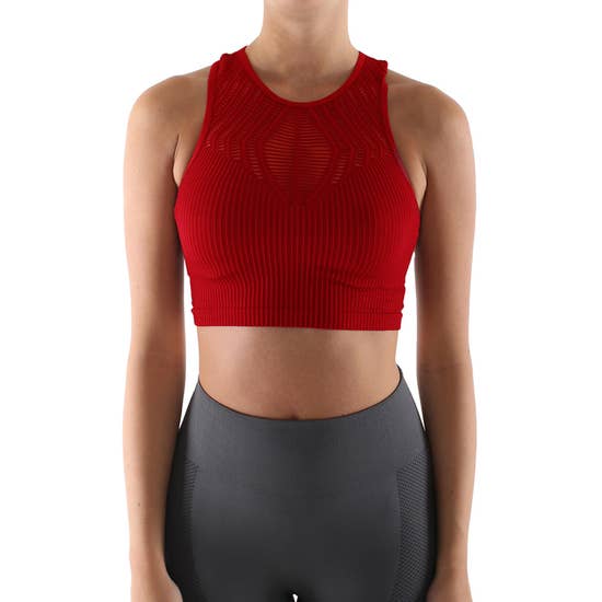 Crop Bra Top - Red