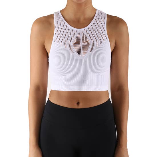 Crop Bra Top - White