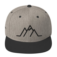 Load image into Gallery viewer, Snapback Hat - Mountain w/ Black Logo
