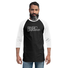 Load image into Gallery viewer, 3/4 Sleeve Raglan Shirt (Black w/ White Sleeves)
