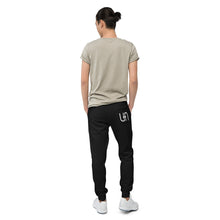 Load image into Gallery viewer, Sweatpants - Fleece - Black w/ White Logo - Pocket
