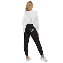 Load image into Gallery viewer, Sweatpants - Fleece - Black w/ White Logo - Pocket
