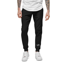 Load image into Gallery viewer, Sweatpants - Fleece - Black w/ White Logo - Ankle
