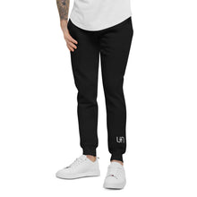 Load image into Gallery viewer, Sweatpants - Fleece - Black w/ White Logo - Ankle
