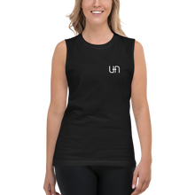 Load image into Gallery viewer, Muscle Shirt - Black w/ White Logo
