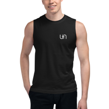 Load image into Gallery viewer, Muscle Shirt - Black w/ White Logo
